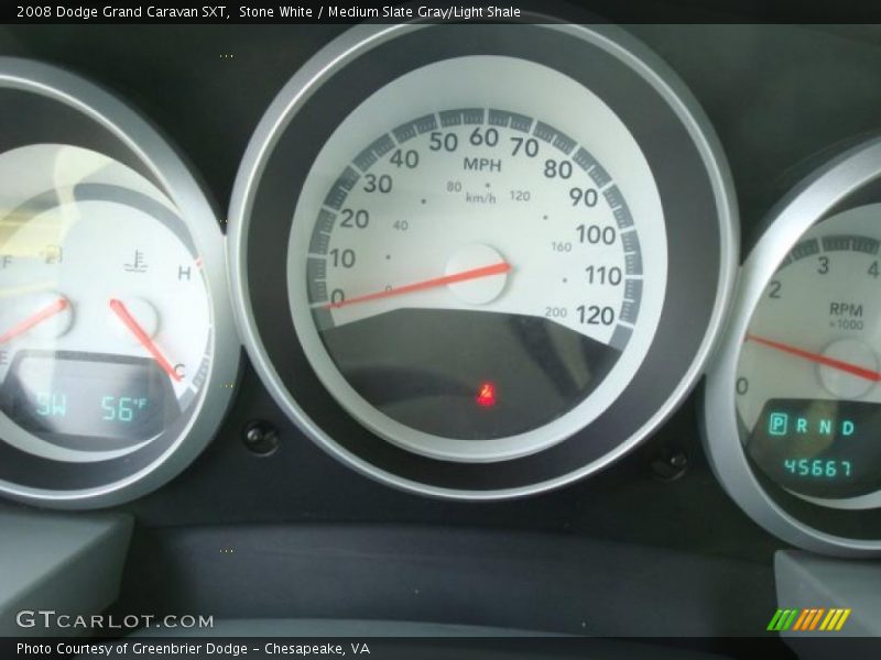 Stone White / Medium Slate Gray/Light Shale 2008 Dodge Grand Caravan SXT