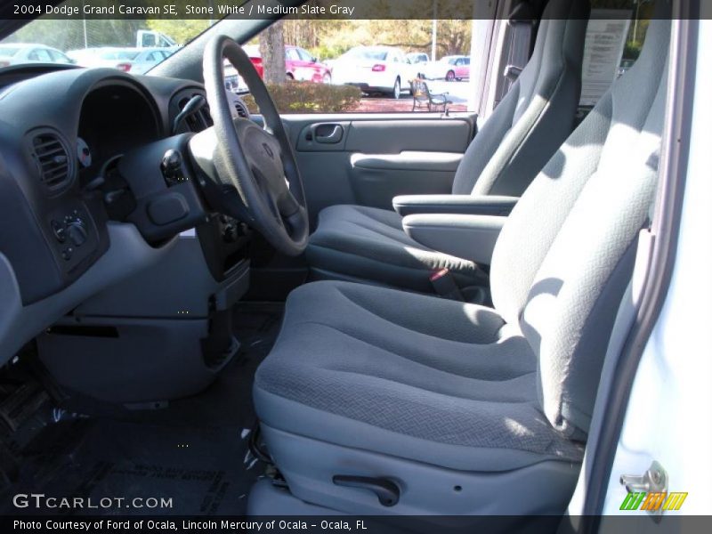 Stone White / Medium Slate Gray 2004 Dodge Grand Caravan SE