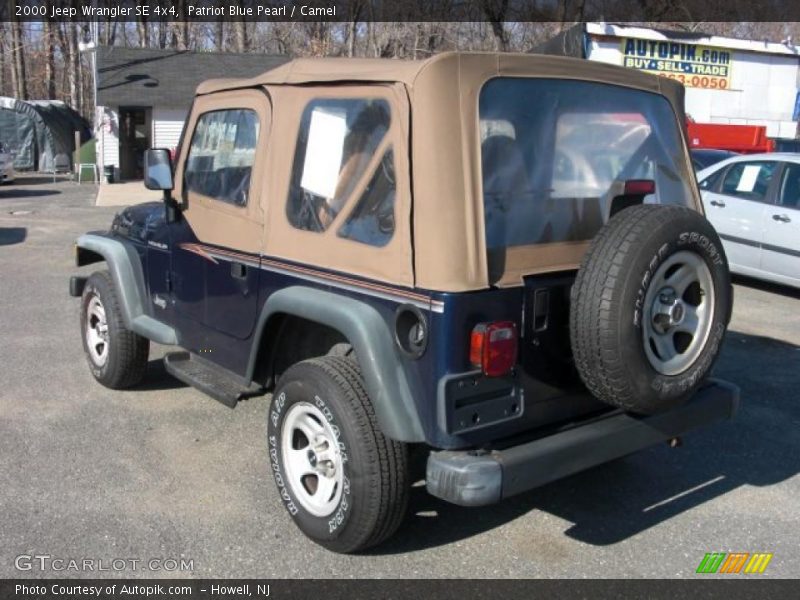 Patriot Blue Pearl / Camel 2000 Jeep Wrangler SE 4x4