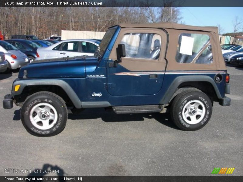 Patriot Blue Pearl / Camel 2000 Jeep Wrangler SE 4x4