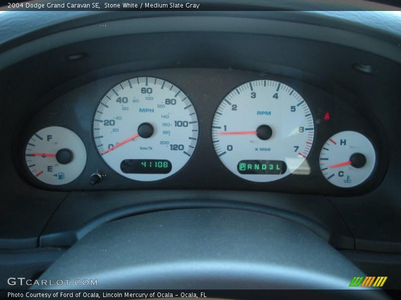 Stone White / Medium Slate Gray 2004 Dodge Grand Caravan SE