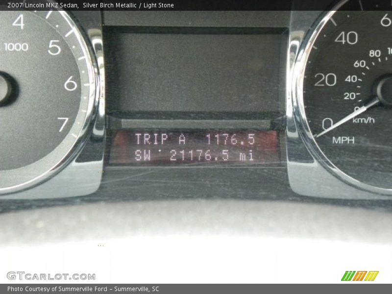 Silver Birch Metallic / Light Stone 2007 Lincoln MKZ Sedan