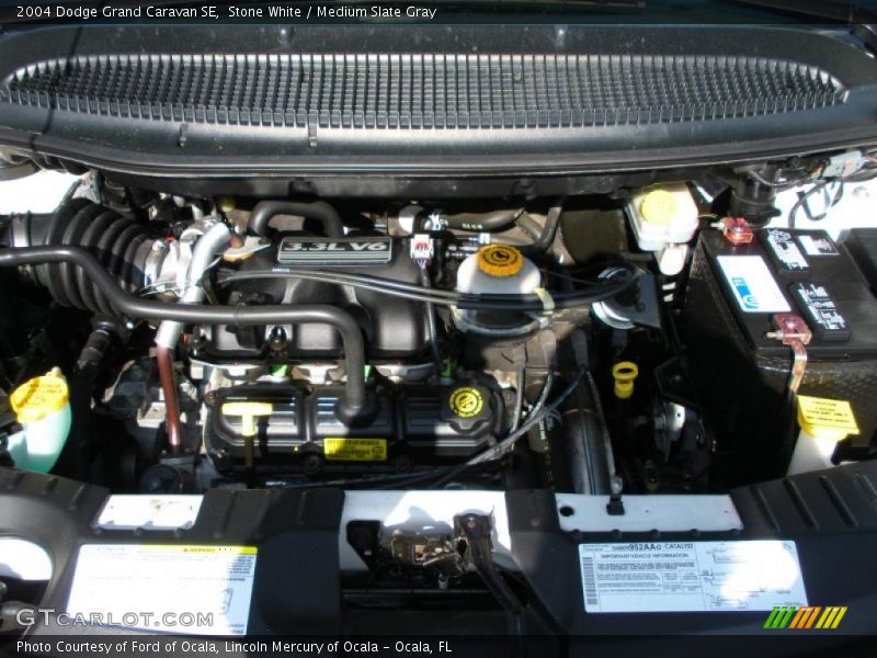 Stone White / Medium Slate Gray 2004 Dodge Grand Caravan SE