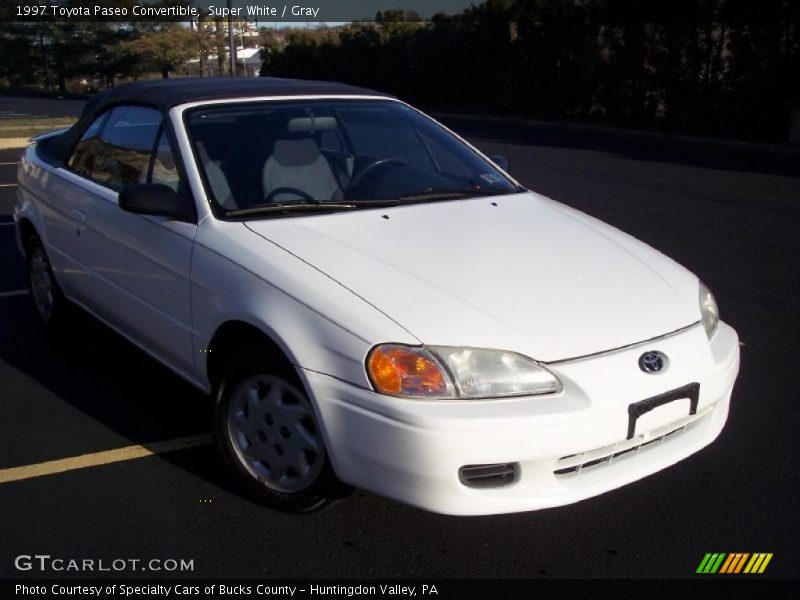 Super White / Gray 1997 Toyota Paseo Convertible