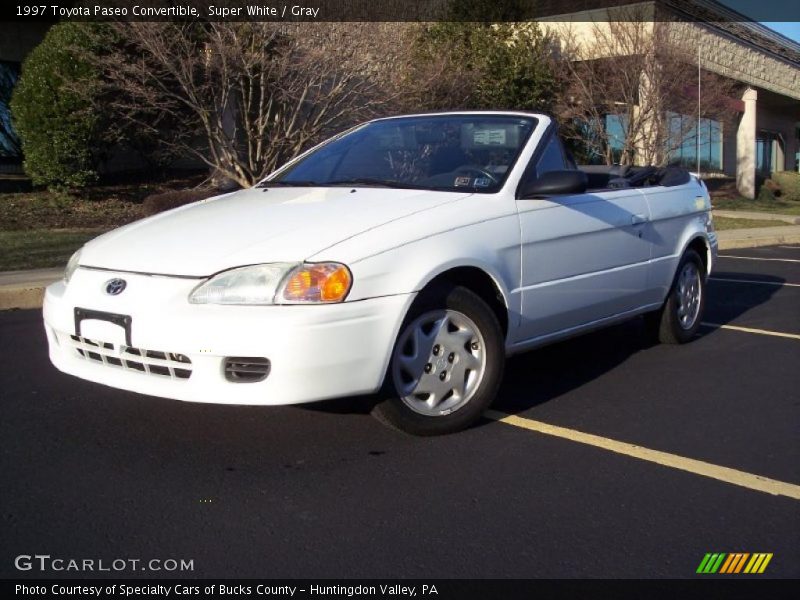 Super White / Gray 1997 Toyota Paseo Convertible