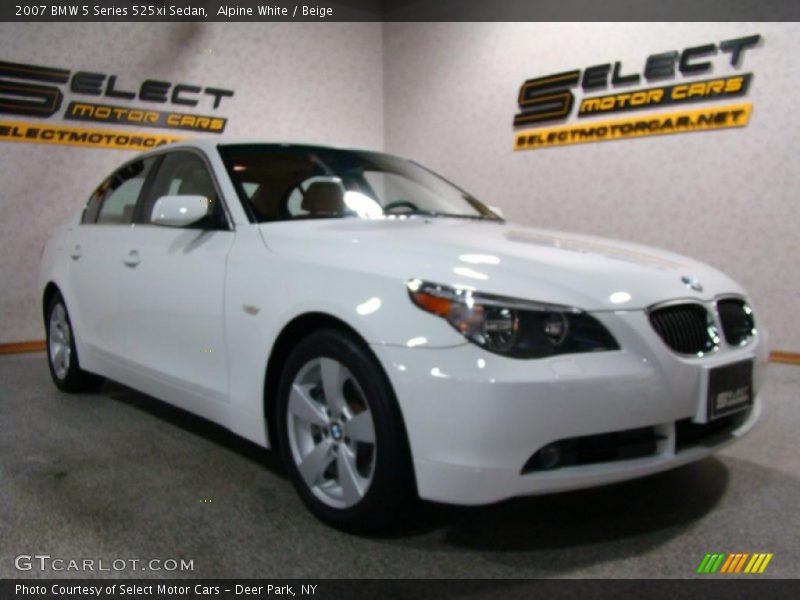 Alpine White / Beige 2007 BMW 5 Series 525xi Sedan