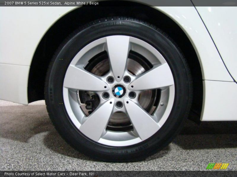 Alpine White / Beige 2007 BMW 5 Series 525xi Sedan