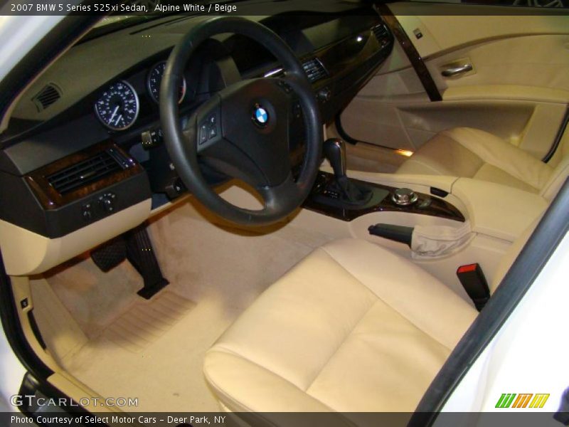 Alpine White / Beige 2007 BMW 5 Series 525xi Sedan