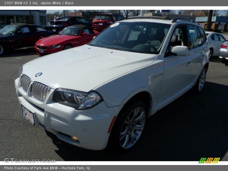 Alpine White / Black 2007 BMW X3 3.0si