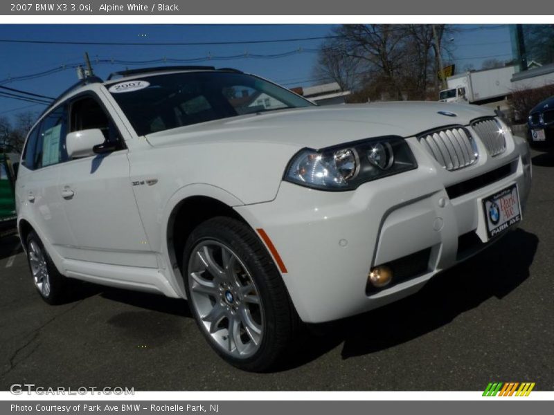 Alpine White / Black 2007 BMW X3 3.0si