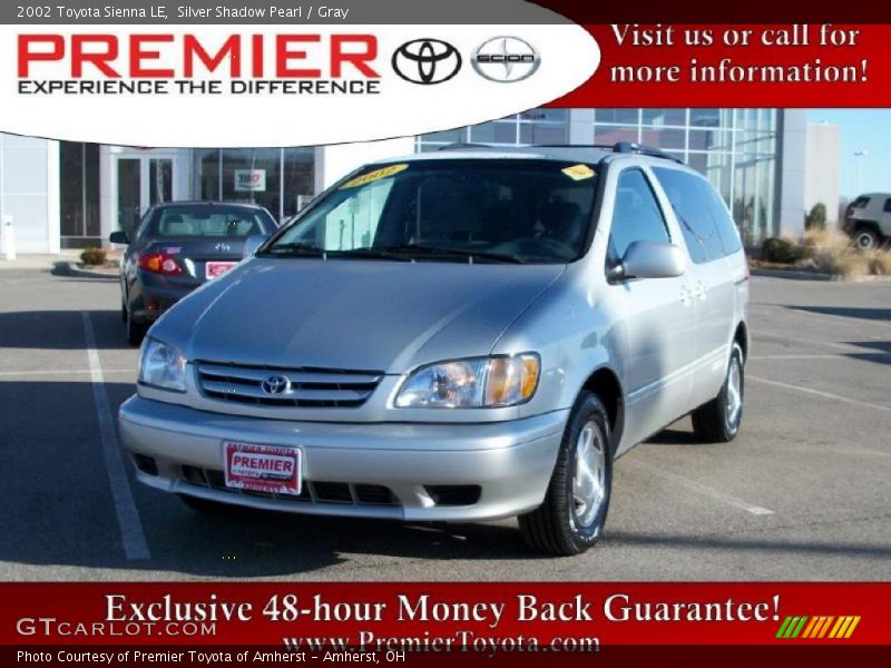 Silver Shadow Pearl / Gray 2002 Toyota Sienna LE