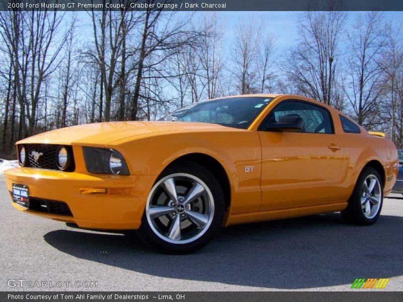 Grabber Orange / Dark Charcoal 2008 Ford Mustang GT Premium Coupe