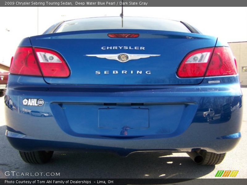 Deep Water Blue Pearl / Dark Slate Gray 2009 Chrysler Sebring Touring Sedan