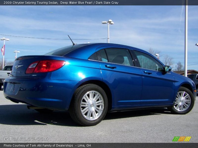 Deep Water Blue Pearl / Dark Slate Gray 2009 Chrysler Sebring Touring Sedan