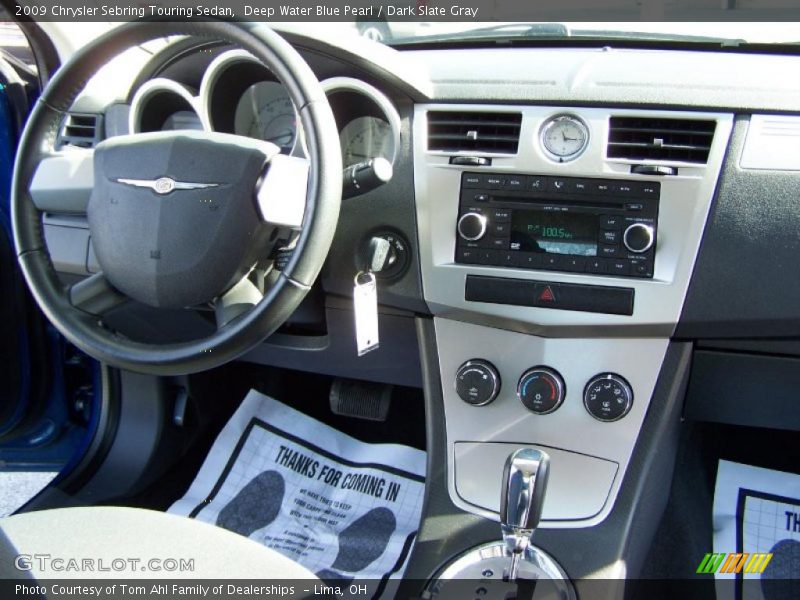 Deep Water Blue Pearl / Dark Slate Gray 2009 Chrysler Sebring Touring Sedan