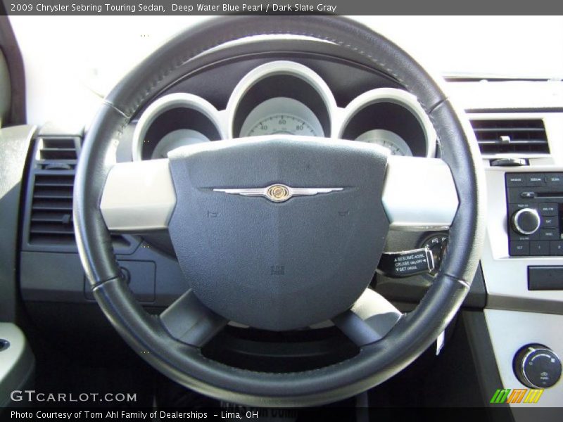 Deep Water Blue Pearl / Dark Slate Gray 2009 Chrysler Sebring Touring Sedan