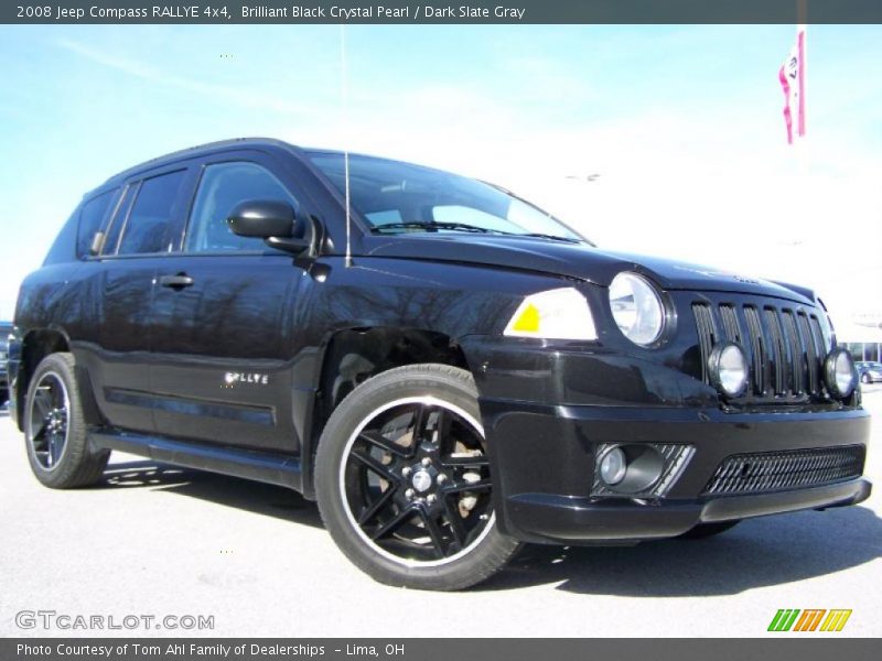 Brilliant Black Crystal Pearl / Dark Slate Gray 2008 Jeep Compass RALLYE 4x4