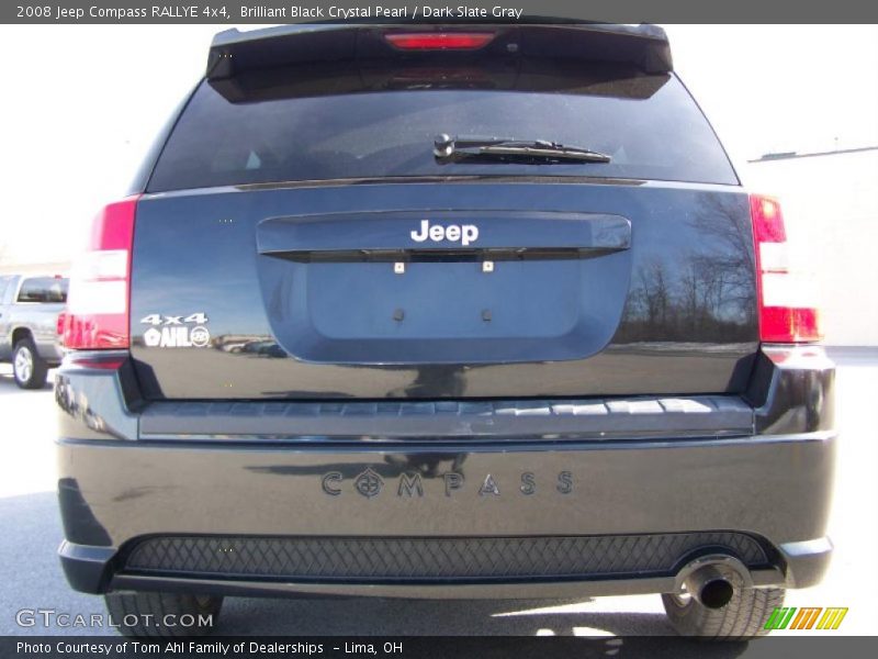 Brilliant Black Crystal Pearl / Dark Slate Gray 2008 Jeep Compass RALLYE 4x4