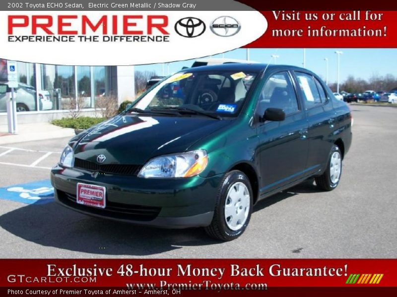 Electric Green Metallic / Shadow Gray 2002 Toyota ECHO Sedan