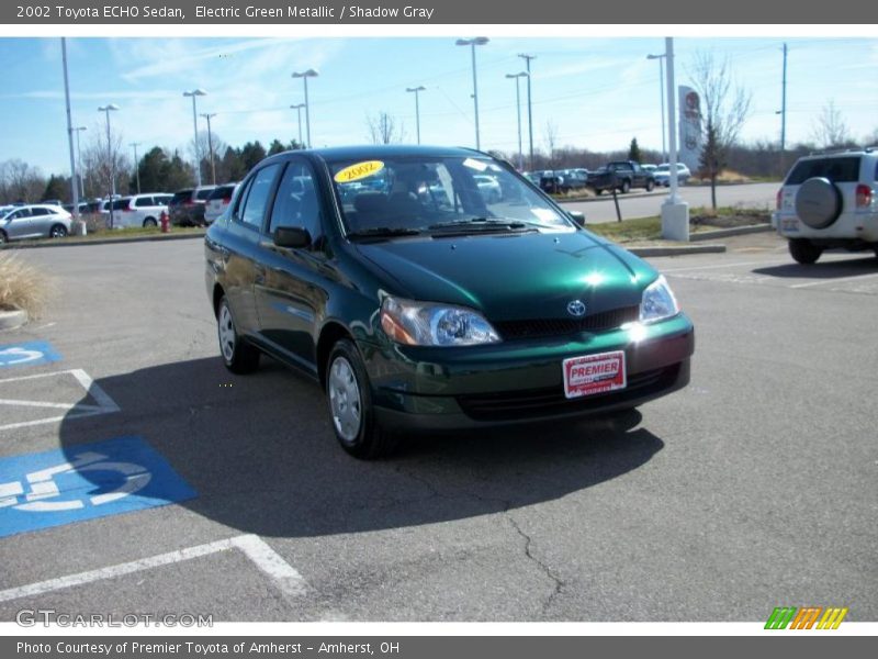 Electric Green Metallic / Shadow Gray 2002 Toyota ECHO Sedan