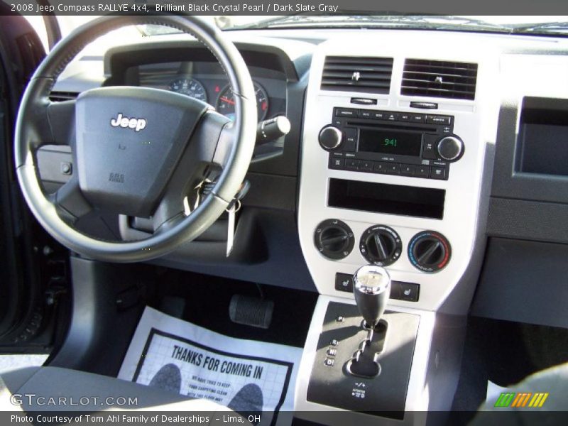 Brilliant Black Crystal Pearl / Dark Slate Gray 2008 Jeep Compass RALLYE 4x4