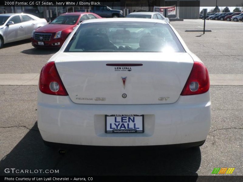 Ivory White / Ebony Black 2008 Pontiac G6 GT Sedan