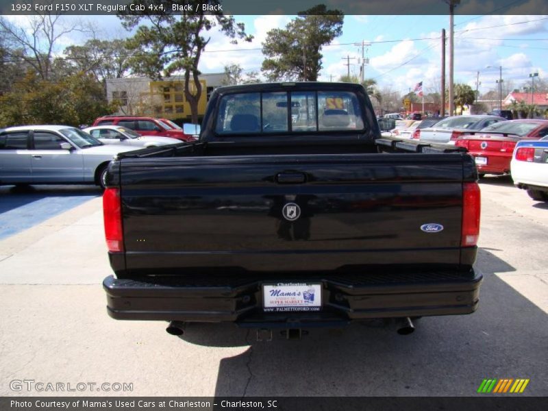 Black / Black 1992 Ford F150 XLT Regular Cab 4x4