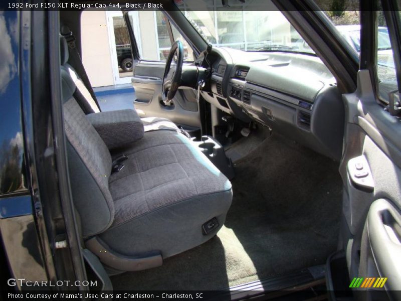 Black / Black 1992 Ford F150 XLT Regular Cab 4x4
