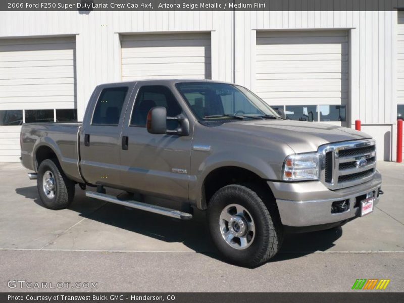 Arizona Beige Metallic / Medium Flint 2006 Ford F250 Super Duty Lariat Crew Cab 4x4