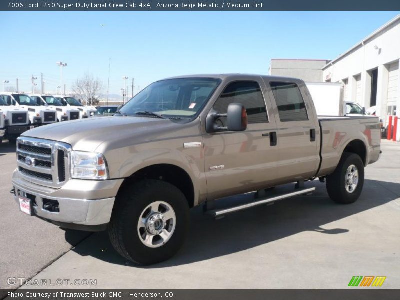 Arizona Beige Metallic / Medium Flint 2006 Ford F250 Super Duty Lariat Crew Cab 4x4