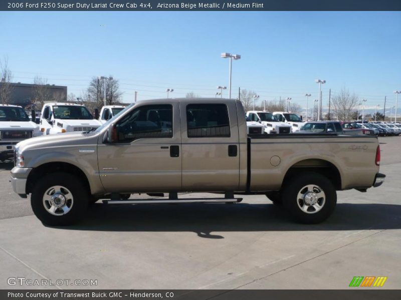 Arizona Beige Metallic / Medium Flint 2006 Ford F250 Super Duty Lariat Crew Cab 4x4
