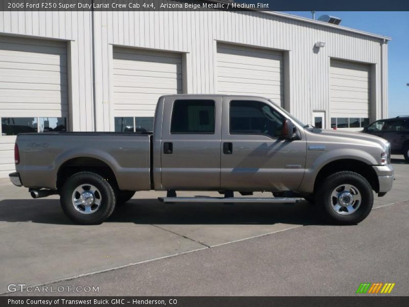Arizona Beige Metallic / Medium Flint 2006 Ford F250 Super Duty Lariat Crew Cab 4x4