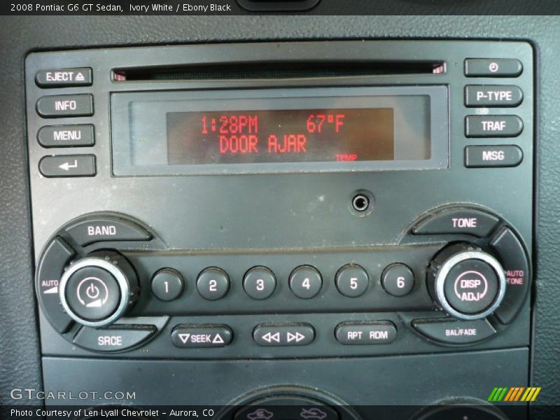 Ivory White / Ebony Black 2008 Pontiac G6 GT Sedan