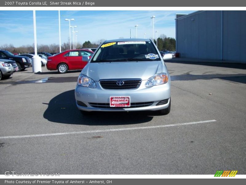 Silver Streak Mica / Beige 2007 Toyota Corolla LE