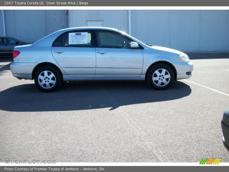 Silver Streak Mica / Beige 2007 Toyota Corolla LE