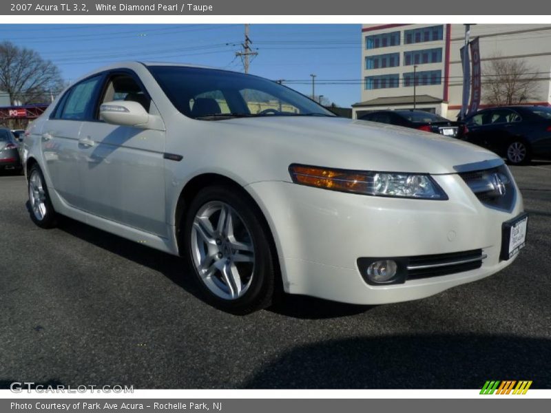 White Diamond Pearl / Taupe 2007 Acura TL 3.2