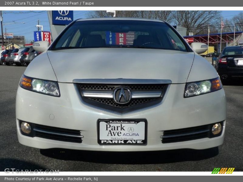 White Diamond Pearl / Taupe 2007 Acura TL 3.2