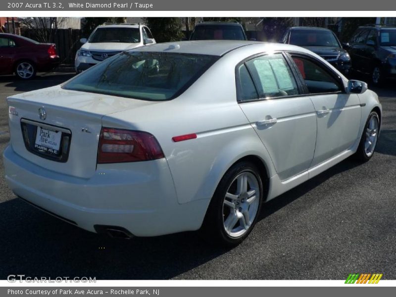 White Diamond Pearl / Taupe 2007 Acura TL 3.2