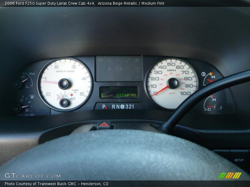 Arizona Beige Metallic / Medium Flint 2006 Ford F250 Super Duty Lariat Crew Cab 4x4
