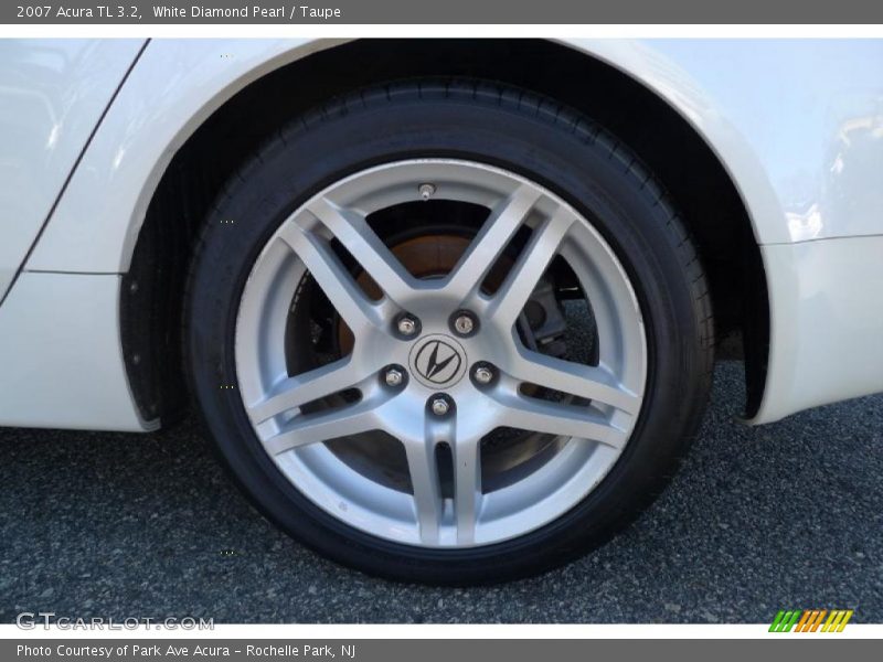 White Diamond Pearl / Taupe 2007 Acura TL 3.2