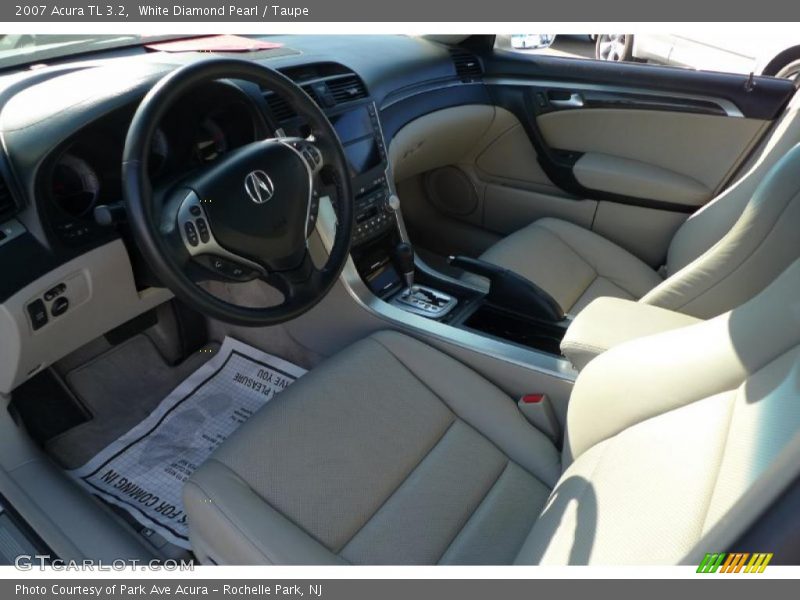 White Diamond Pearl / Taupe 2007 Acura TL 3.2