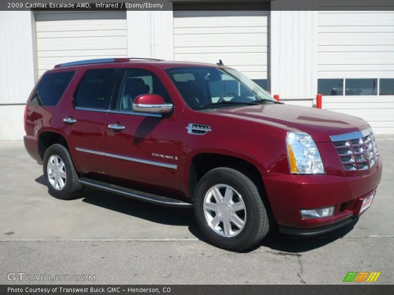 Infrared / Ebony/Ebony 2009 Cadillac Escalade AWD