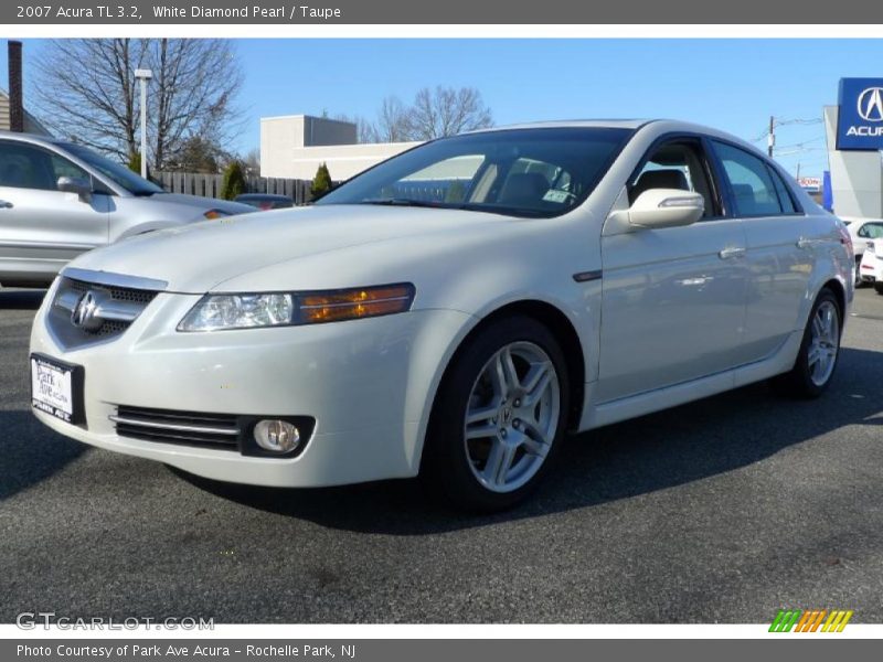 White Diamond Pearl / Taupe 2007 Acura TL 3.2