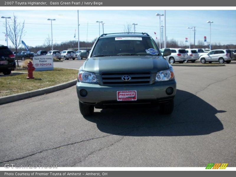 Oasis Green Pearl / Ivory Beige 2007 Toyota Highlander