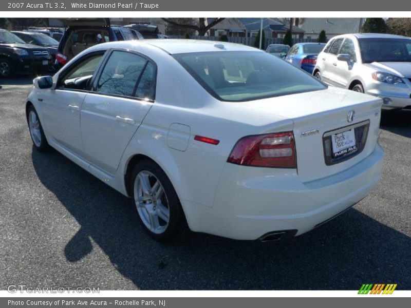 White Diamond Pearl / Taupe 2007 Acura TL 3.2