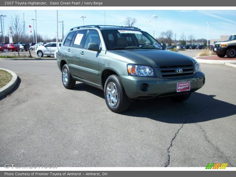Oasis Green Pearl / Ivory Beige 2007 Toyota Highlander