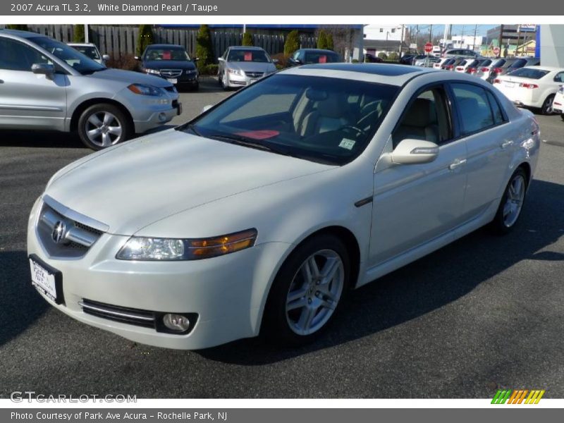 White Diamond Pearl / Taupe 2007 Acura TL 3.2