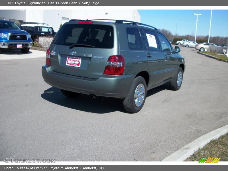 Oasis Green Pearl / Ivory Beige 2007 Toyota Highlander