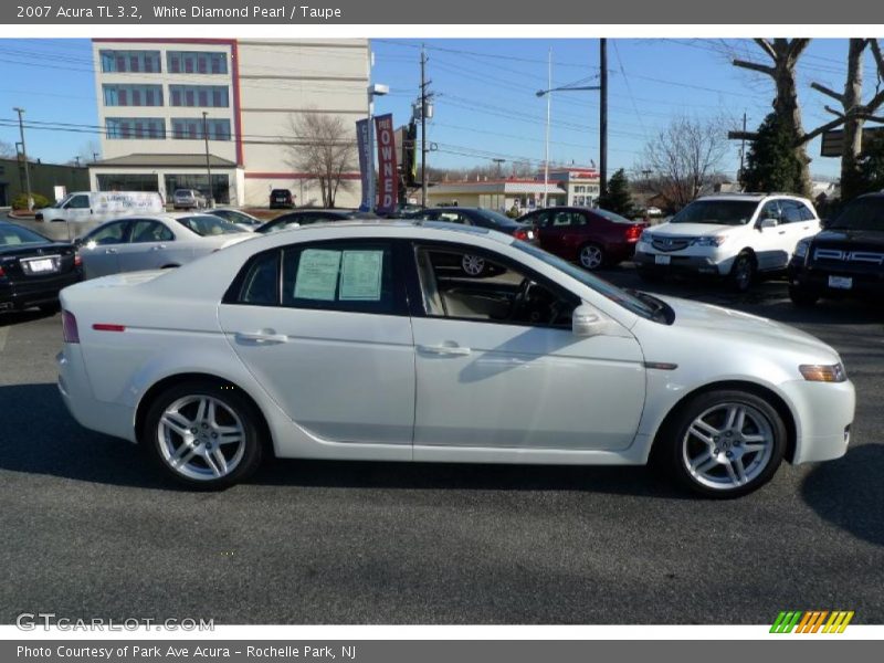 White Diamond Pearl / Taupe 2007 Acura TL 3.2