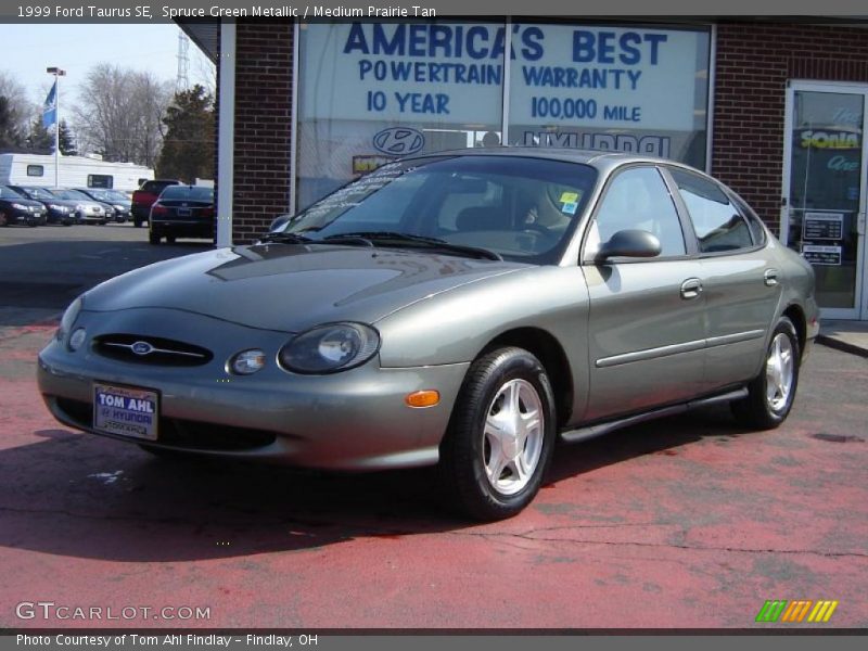 Spruce Green Metallic / Medium Prairie Tan 1999 Ford Taurus SE